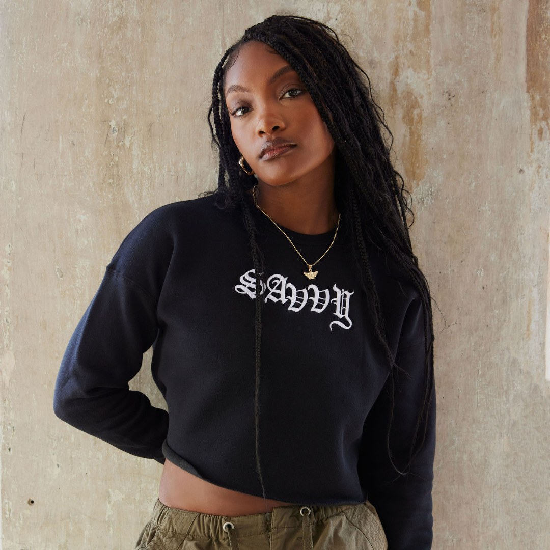 Savvy Cropped Crewneck